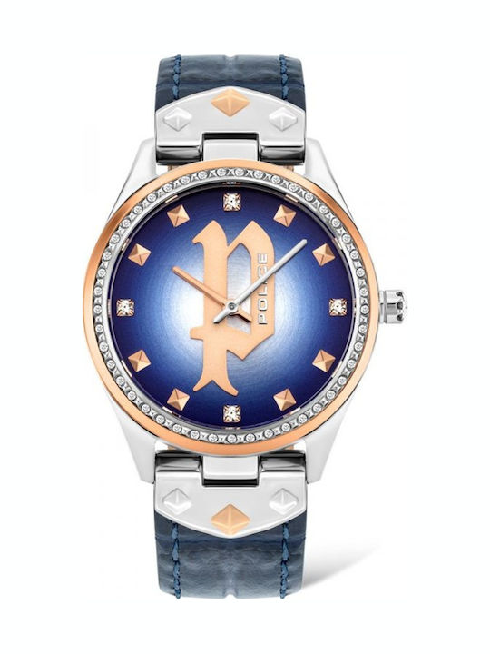 Police Womens Watch 36mm Battery with Blue Leat...