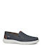 Leder Herren Mokassins in Blau Farbe