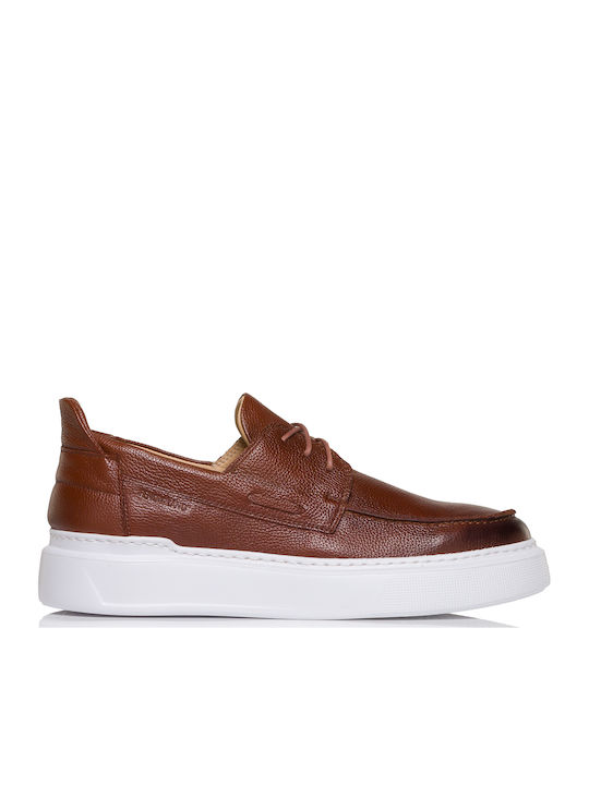 Leder Herren Mokassins in Tabac Braun Farbe