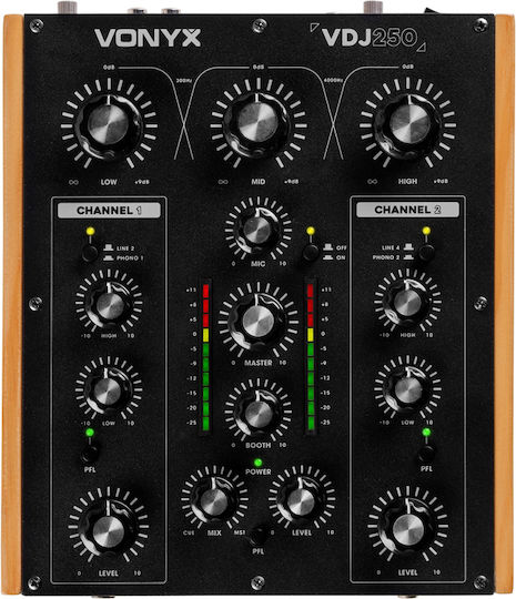 Vonyx VDJ250 172.756 Digital Mixer 2 Channels