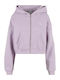 Chest Signature Women's Hooded Sweatshirt Cardigan Lilac