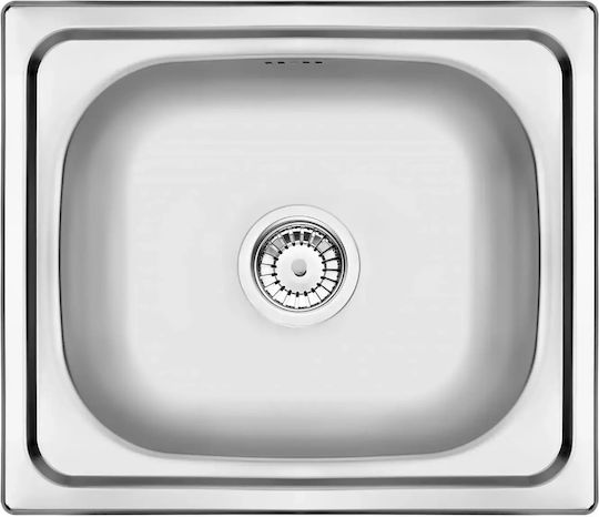 Deante Chiuvetă De Bucătărie Drop-In Inox Neted (Finisaj Satinat) Cu Robinet L48xL43cm Gri