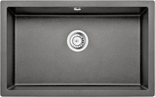 Deante Undermount Kitchen Sink from Liquid Granite M80xP50cm Grey