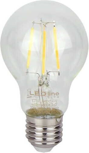 LED line Λάμπα LED 4W για Ντουί E27 και Σχήμα A60 Φυσικό Λευκό