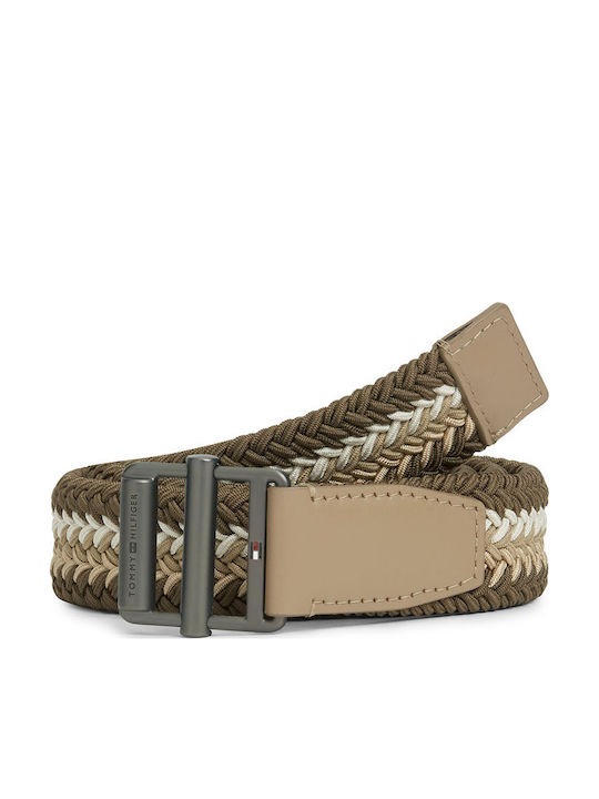 Tommy Hilfiger Buckle Ανδρική Ζώνη Μπεζ