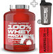 Scitec Nutrition 100% Whey Protein Professional 2350g Salted Caramel & Katerelos Fitness Sports Towel 100x50cm Red Black & Scitec Nutrition Shaker 700ml Red Custom Bundle