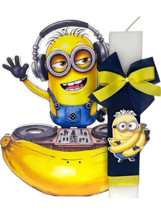 Osterkerze Minions Rücken Rahmen Osterkerze Minions Rücken Rahmen