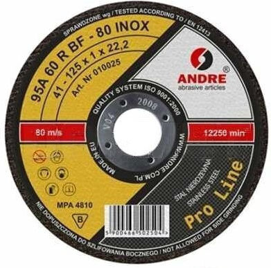 ANDRE abrasive articles Pro Δίσκος Κοπής Μετάλλου 125mm