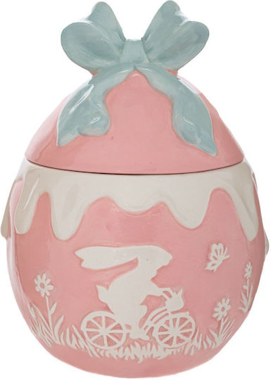 Iliadis Easter Ceramic Pink Biscuit Jar 23x16.5x16.5cm