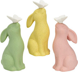 Porcelain Rabbit Butterfly Light Led Various Colours 10x20x8cm