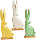 Wooden Rabbit Stand Various Colours 15x35x5cm