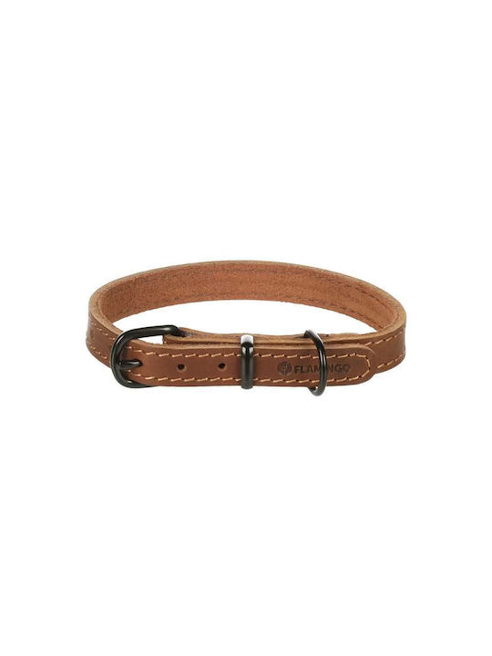 Flamingo Κολάρο Σκύλου Collar Montana Leather Cognac L 43.5-53.5cm X 25mm