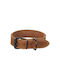 Flamingo Κολάρο Σκύλου Collar Montana Leather Wide Cognac L 45-55cm 40mm