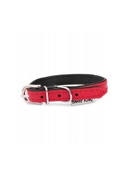 Leather Dog Collar Red Black Xs-s 12mm/35cm Leather Dog Collar Red Black Xs-s 12mm/35cm