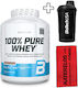 Biotech Usa 100% Pure Whey 2270g Hazelnut & Katerelos Fitness Sports Towel 100x50cm Red Black & Biotech Usa Wave Shaker 600ml Black-Smoked Custom Bundle