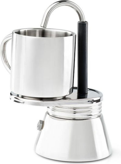 GSI Outdoors Espressokocher für den Herd Edelstahl Silber