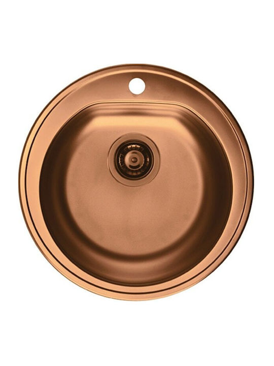 Alveus Drop-In Кухненска Мивка Inox 51x51см Розова