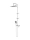 Deante Adjustable Shower Column with Bathtub Mixer Gray
