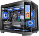 Mars Gaming MC-3TCORELCDM Gaming Midi Tower Κουτί Υπολογιστή με Πλαϊνό Παράθυρο Μαύρο