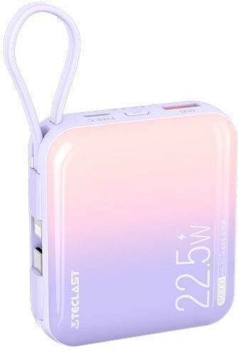 Teclast M10 Pro Power Bank 10000mAh 22.5W with USB-A Port and USB-C Power Delivery Port Pink / Purple