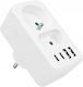 LTC Steckdosenleiste mit USB-A und 2 USB-C