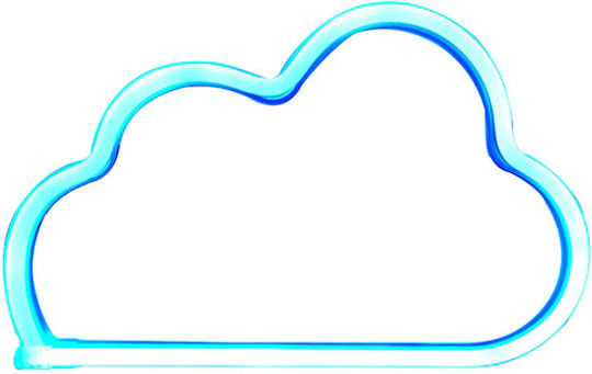Decorative Led Cloud-shaped Lamp Plastic Built-in Cord 29.5x18.5 Cm Blue