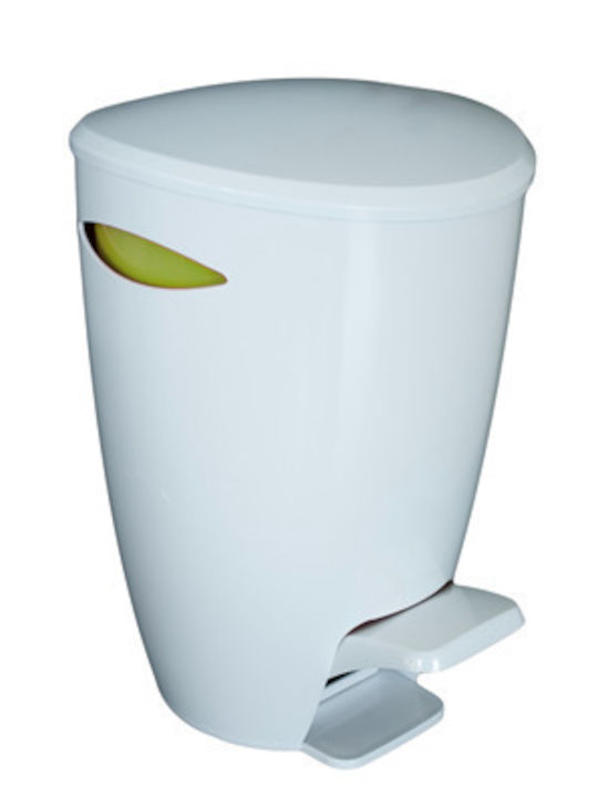 Raki Plastic Bathroom Bin 5l White