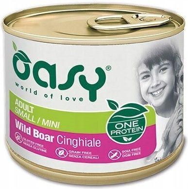 Oasy 0.2kg Trockenfutter für Erwachsene Hunde Kleine Rassen mit Wildschwein