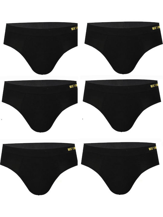 Uomo Men's Slip Black 6Pack T715
