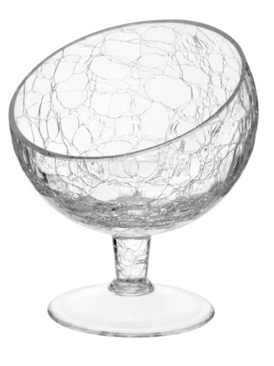 Raki Διακοσμητικό Μπωλ Γυάλινο Διάφανο 14x14cm