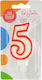Number 5 Red Candle