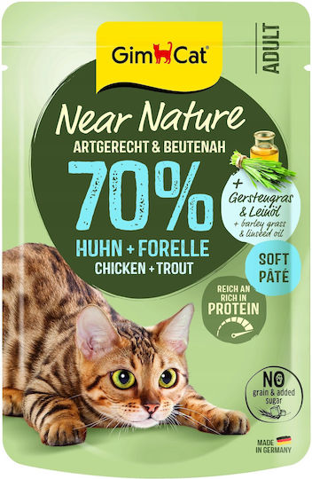 Gimborn Wet Cat Food in Pouches with Chicken and Trout 85gr