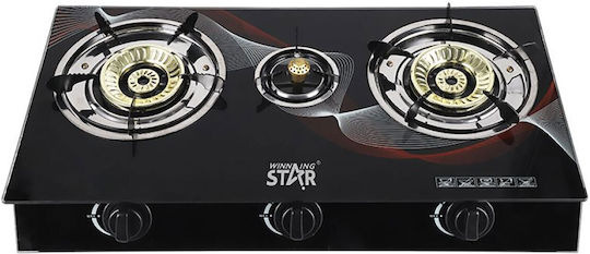 Winningstar Triple Portable Gas Stove Automatic Ignition St-9655