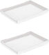 Set 2 Organizatoare Dreptunghiulare Consumabile Hotel 21x15x1,9cm Culoare Albă