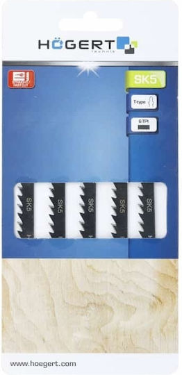 Set 5 Electric Saw Blades Hogert 6tpi 100mm Ht6d651