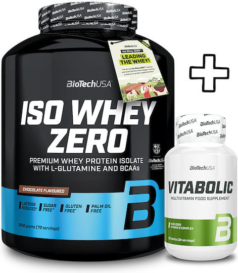 Biotech Usa Iso Whey Zero 1816g Black Bisquit & Biotech Usa Vitabolic 30 Tabs Custom Bundle