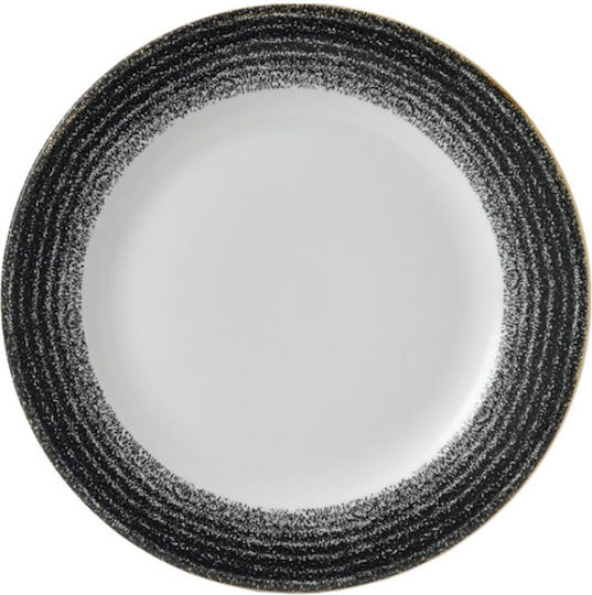 Churchill 1795 Studio Prints Shallow Serving Plate Made of Gray Porcelain 26.1cm 12 Pieces