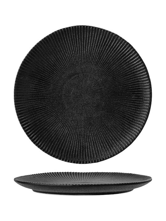 Bloomingville Rundes Servierteller Schwarz mit einem Durchmesser von 23cm