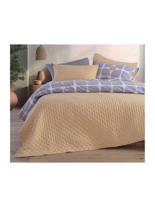 Nef-Nef Homeware Adelle Tagesdecke Übergröße Mikrofaser Buttergelb 230x240cm