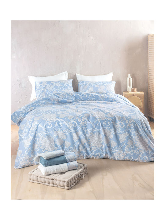 Rythmos Candince Σετ Σεντόνια Μονά 160x260εκ. Μπλε (3τμχ)