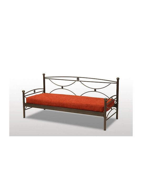 Margarita Sofa Bed Double Metal Brown for Mattr...