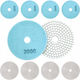 Set 10 Discuri De Șlefuire Cu Diamant Zola 80 Mm Diametru Granulație 2000 Prindere Velcro Plăci Piatra Ceramică Marmură Plăci De Acoperiș Teracotă Utilizare Uscată Și Umidă Alb