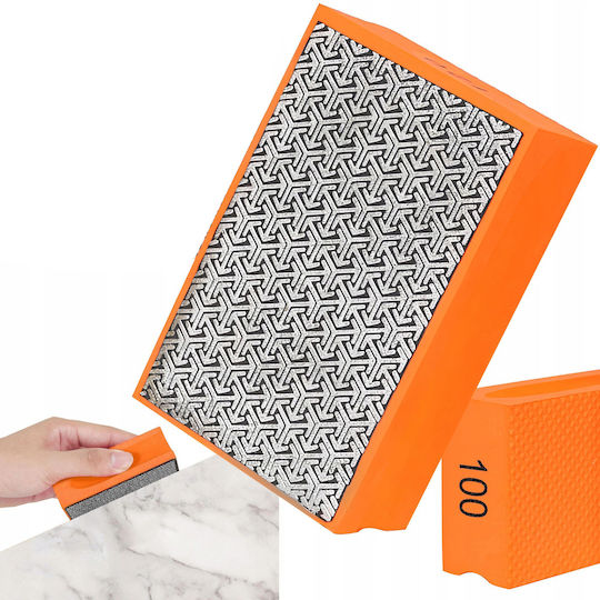 Abrasive Sponge Zola Grit 100 Sanding Hard Materials Orange