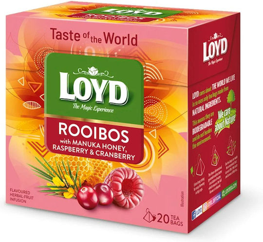 Herbata Loyd Taste World Rooibos Manuka Honey & Raspberry & Cranberry 20x1.7g