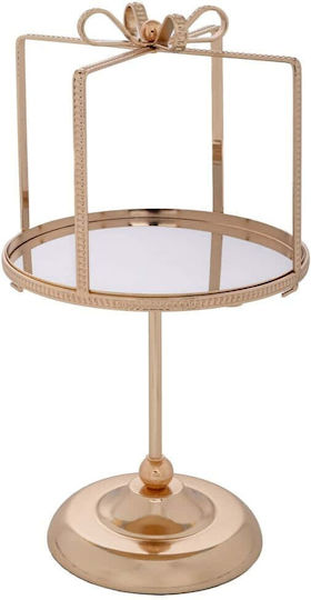 Iliadis Decorative Tray Metallic Round 21x21x40cm