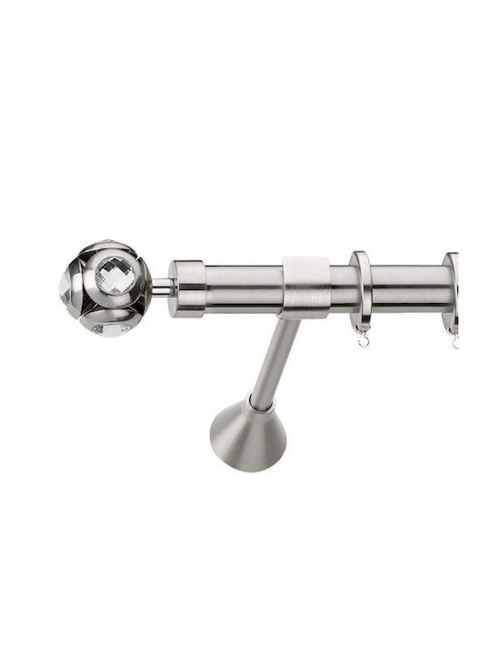 Demo Systems Metallisches Vorhangstangen Einzeln 250cm Silber