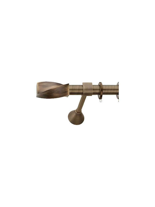 Demo Systems Kurtinóxilo Metalic Dublu Cu Tijă 200 Cm Bronz