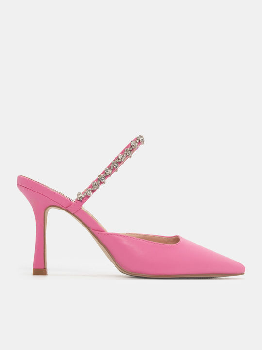 Luigi Pointed Toe Heels with High Heel Fuchsia