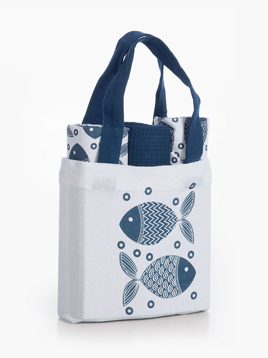 Tasche Für Trinkbecher Set 3 Stück Spars Blau Nef-Nef Homeware