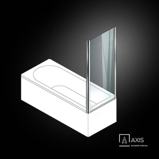 Axis Fixed Side Bathtub 67-69x140cm Clear Glass